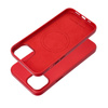 Leather Mag Cover kompatybilne z MagSafe do IPHONE 15 PLUS czerwony