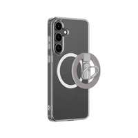 AmazingThing Minimal Mag Case mit Magnetring und Magnetring für Samsung Galaxy S25 - Transparent