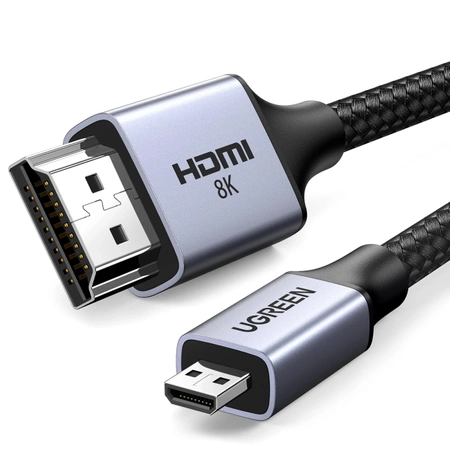 Ugreen HD164 15516 micro HDMI / HDMI 2.1 8K cable 1m - gray