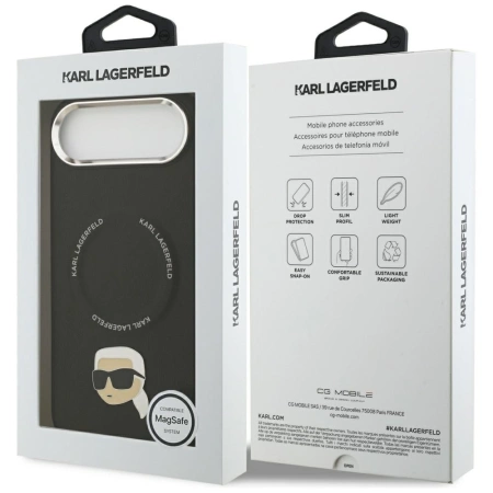 Karl Lagerfeld Karl Pin MagSafe Case for iPhone Air - Black