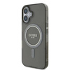 Original Handyhülle IPHONE 16 Guess Hardcase IML Glitter Circle MagSafe (GUHMP16SHFGEREK) schwarz