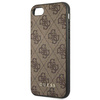 Oryginalne Etui IPHONE SE 2022 / SE 2020 / 7 / 8 Guess Hard Case 4G Metal Gold Logo (GUHCI8G4GFBR) brązowe