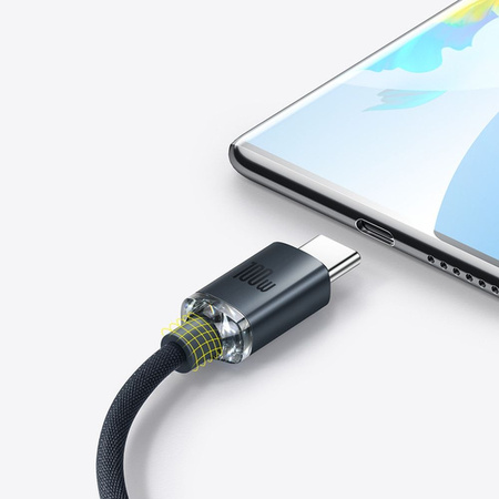 Baseus Crystal Shine Series Fast Charging Data Cable USB to Type-C 100W 1.2m Black