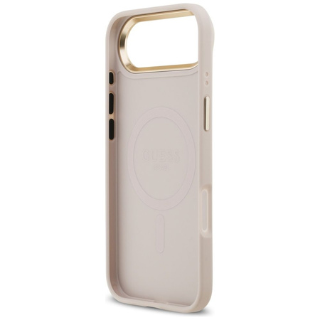 GUESS futerał do IPHONE 17 Air kompatybilny z MagSafe GUHMP17MPG4SEMCP (PU W/ 4G Stripe) różowy