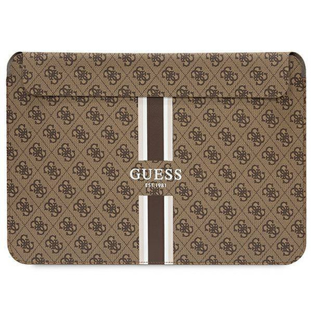 Guess Hülle GUCS14P4RPSW 14" braun/braun 4G bedruckte Streifen