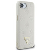 GUESS futerał do IPHONE 16e (SE 4 2025) kompatybilny z MagSafe GUHMPSE4PGBTME (Grained PU Hot Stamp Peony Triangle Logo) beżowy
