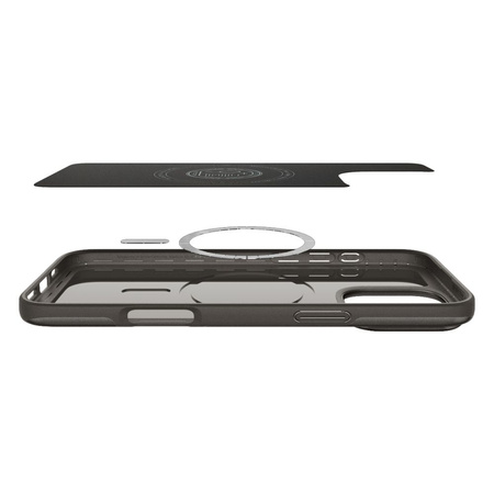 Etui IPHONE 16 PRO Spigen Thin Fit Mag MagSafe Gunmetal szare
