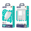 Ładowarka Sieciowa 2x USB 2.4A + Kabel USB - Lightning Jellico EU02 biały