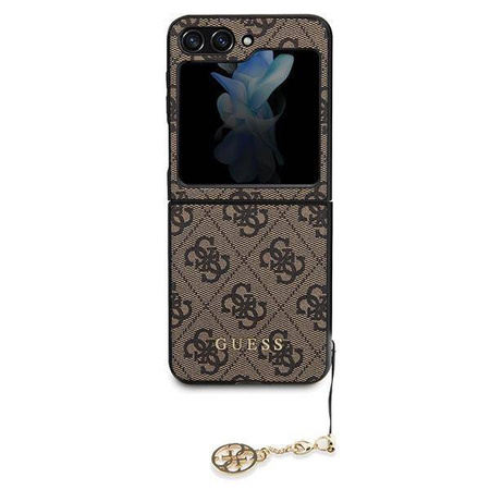 Oryginalne Etui SAMSUNG GALAXY Z FLIP 5 Guess Hardcase 4G Charms Collection (GUHCZF5GF4GBR) brązowe