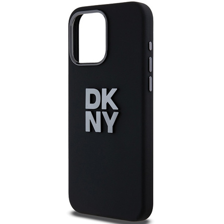DKNY DKHCP15XSMCBSK iPhone 15 Pro Max 6.7" czarny/black hardcase Liquid Silicone Metal Logo