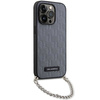 Karl Lagerfeld KLHCP14LSACKLHPG iPhone 14 Pro 6.1&quot; silver/silver hardcase Saffiano Monogram Chain
