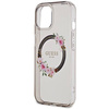 Etui Guess IML Flowers Wreath MagSafe na iPhone 15 / 14 / 13 - czarne