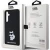 Oryginalne Etui KARL LAGERFELD hardcase Silicone Choupette Metal Pin KLHCSA35SMHCNPK do Samsung Galaxy A35 czarny