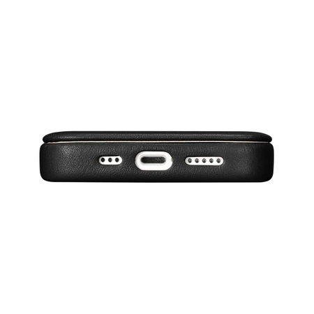 iCarer CE Premium Leather Folio Case iPhone 14 Plus Magnetic Flip Leather Folio Case MagSafe black (WMI14220715-BK)