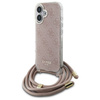 Oryginalne Etui IPHONE 16 Guess Hardcase Crossbody Cord 4G Print (GUHCP16SHC4SEP)