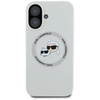 Etui IPHONE 16 Karl Lagerfeld Silicone Double Heads&Circle MagSafe beżowe