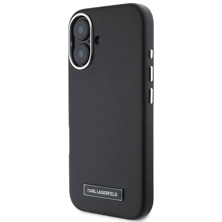 Karl Lagerfeld nakładka do iPhone 16 Plus 6,7&quot; KLHMP16MPGMSRPK czarna Hardcase FW Metal Plate MagSafe