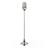 Selfie stick WHS1Y telescopic tripod 1m with phone holder - black