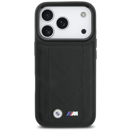 BMW M Quilted Logo MagSafe Case für iPhone 17 Pro – Schwarz