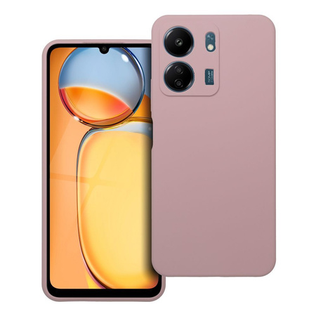 Futerał SILICONE 2mm do XIAOMI REDMI 13C pudrowy róż