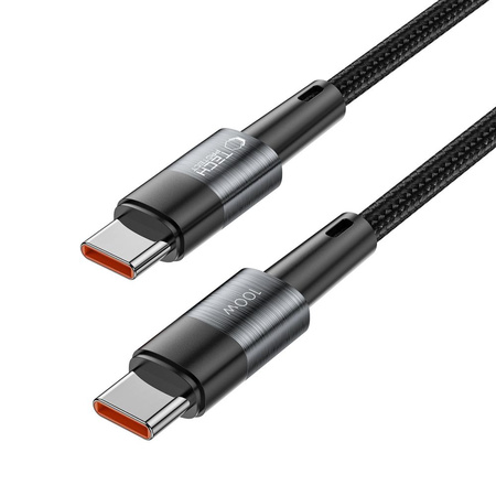 Cable 5A PD100W 1m USB-C - USB-C Tech-Protect Ultraboost grey