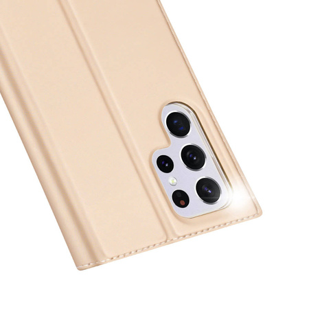 Dux Ducis Skin Pro Bookcase type case for Samsung Galaxy S22 Ultra golden