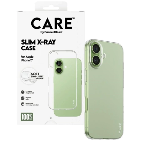 Etui CARE by PanzerGlass Fashionable X-Ray Soft Basic na iPhone 17 - przezroczyste