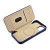 iCarer CE Premium Leather Folio Case for iPhone 14 Plus Flip Magnetic MagSafe Blue (WMI14220715-BU)
