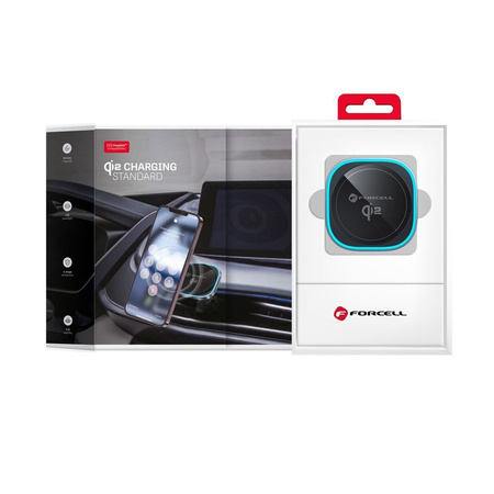FORCELL F-GRIP Air Mag (F-07) Qi2 uchwyt z ładowaniem indukcjnym do kratki kompatybilny z MagSafe srebrny