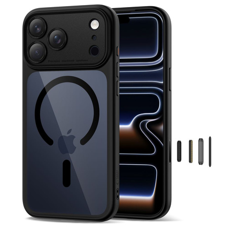 TECH-PROTECT MAGPEAK MAGSAFE CC IPHONE 17 PRO BLACK/CLEAR