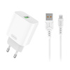 ŁADOWARKA SIECIOWA 3,6A 18W BIAŁA DENMEN + KABEL IPHONE 3600mA FAST CHARGING DC07L