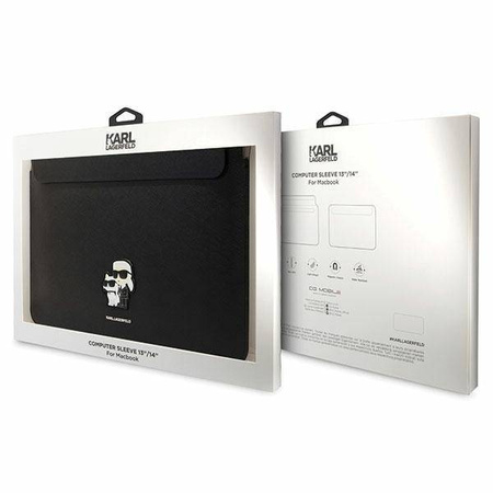 Karl Lagerfeld Sleeve KLCS14SAKCPMK 14&quot; black/black Saffiano Karl&amp;Choupette