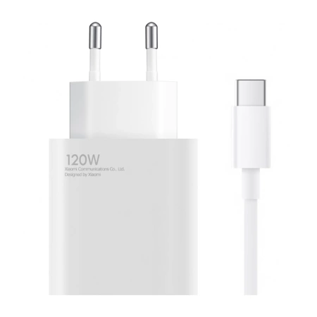 Ładowarka sieciowa Xiaomi BHR9462EU 120W 6A USB-A z kablem USB-C - biała