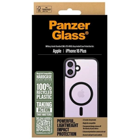 PanzerGlass HardCase iPhone 16 Plus 6,7" schwarz/schwarz MagSafe 1303