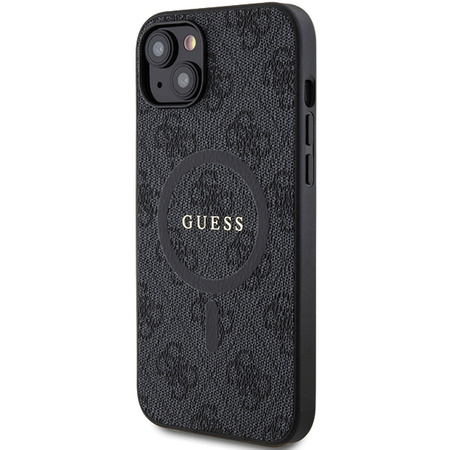 Oryginalne Etui GUESS Hardcase GUHMP15SG4GFRK do iPhone 15 (Kompatybilny z Magsafe / 4G Ring classic logo / czarny)