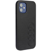 Audi Kunstleder iPhone 12/12 Pro 6,1&quot; schwarz/schwarz Hardcase AU-TPUPCIP12P-TT/D1-BK