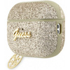 Guess GUAP2GLGSHD AirPods Pro 2 cover złoty/gold Glitter Flake 4G Charm