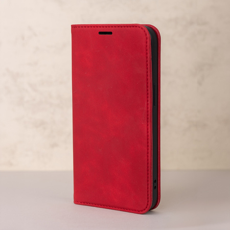 Etui Smart Suede do iPhone 16e czerwone