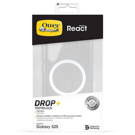 Oryginalne Etui SAMSUNG GALAXY S25 Samsung Otterbox React Magnet Stardust transparentne