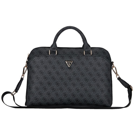 Torba LAPTOP 15" Guess 4G Zipper Pocket Triangle Logo czarne