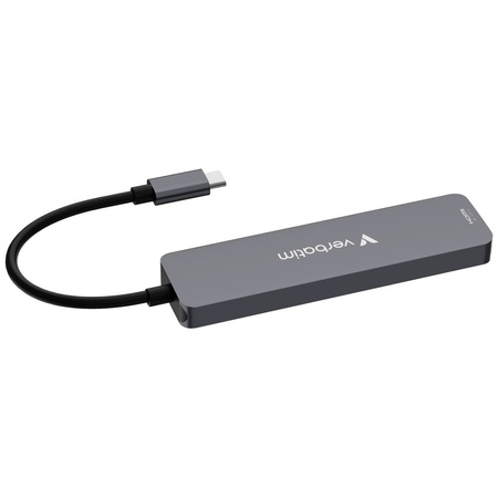Adapter Hub Verbatim USB-C/HDMI/USB-A     3.2/USB-A 2.0/SD/microSD aluminiowy 32156
