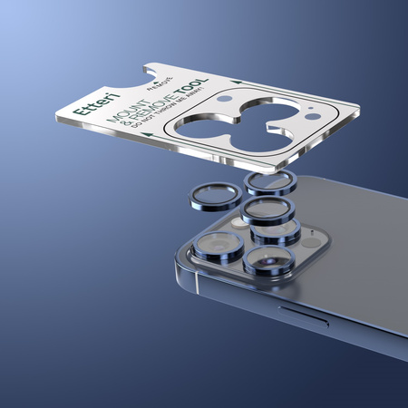 Etteri szkło na aparat do iPhone 15 Pro / 15 Pro Max niebieski