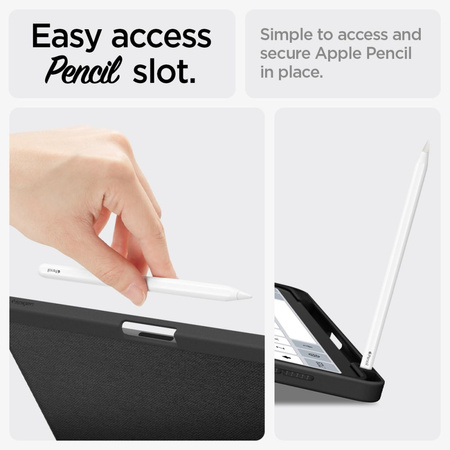 Spigen Urban Fit Hülle für iPad Air 10,9'' 4/5 2020-2022 / 11,6'' 2024 – Schwarz