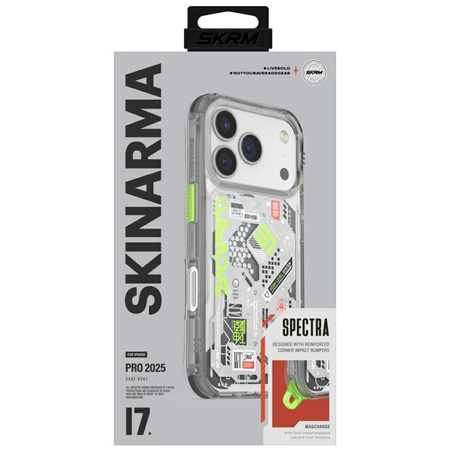 Etui Skinarma Spectra do iPhone 17 Pro   Magnetic Charging przezroczysty