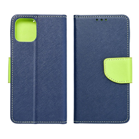 Kabura Fancy Book do  XIAOMI Redmi 9 granatowy / limonka