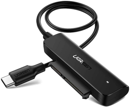 Ugreen adapter przejściówka dysku HDD SSD 2,5'' SATA III 3.0 - USB Typ C 3.2 Gen 1 (SuperSpeed USB 5 Gbps) czarny (70610 CM321)