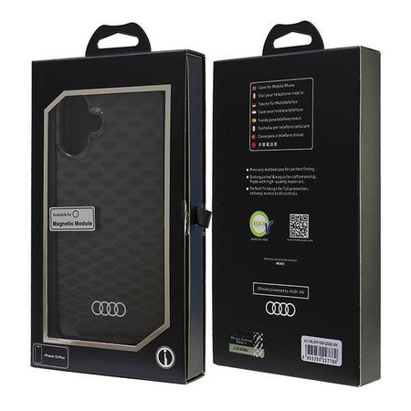 Audi nakładka IML Stitching Pattern MagSafe do iPhone 16 Plus 6.7" czarna