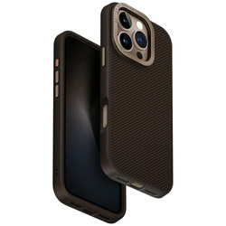 Etui UNIQ Keva Max do iPhone 16 Pro Magclick Charging Camera Stand brązowy