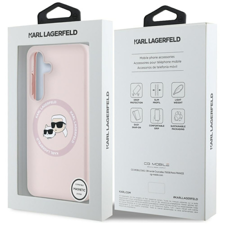 KARL LAGERFELD SAMSUNG S25+ MAGSAFE KLHMS25MSKCHTCP DOUBLE HEADS PINK