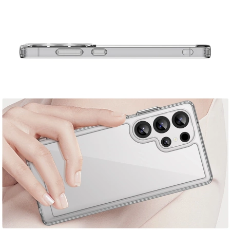 Etui silikonowe Outer Space Case z żelową ramką do Samsung Galaxy S25 Ultra - przezroczyste